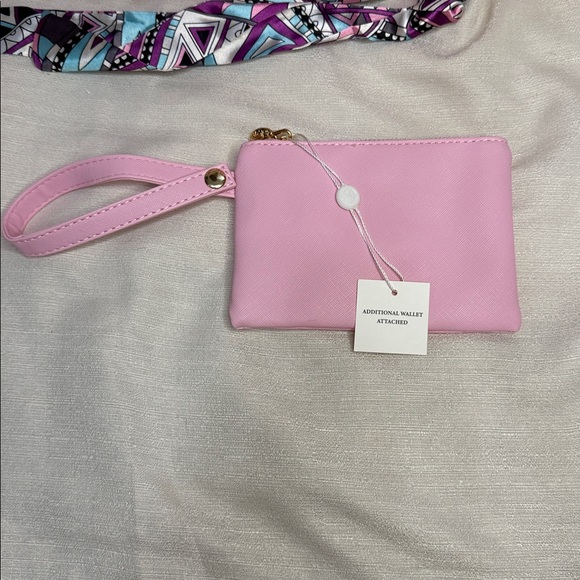 Valentino Orlandi Italian Pink Women's Handbag With Wristlet - Picture 7 of 15